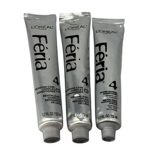Loreal Feria 4 Bonding Care Complex after color Conditioner 1.7 oz Pack of 3 NEW